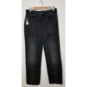 Wild Fable Jeans Womens 10 Black‎ High-Rise Straight EasyRigid Double Knee NEW
